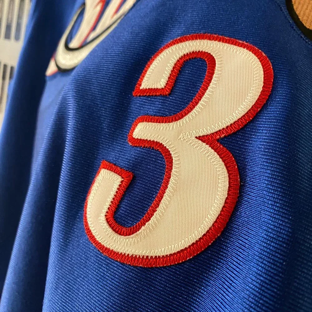 Champion - Allen Iverson Philadelphia 76ers Authentic Jersey (52) BLUE ALTERNATE - Picture 7 of 15